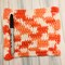 Hand Crochet Cotton Washcloth, Reusable Cleaning Cloth, Orange and White Dishcloth, Farmhouse Kitchen Bathroom Decor, Cottage Core Decor product 5